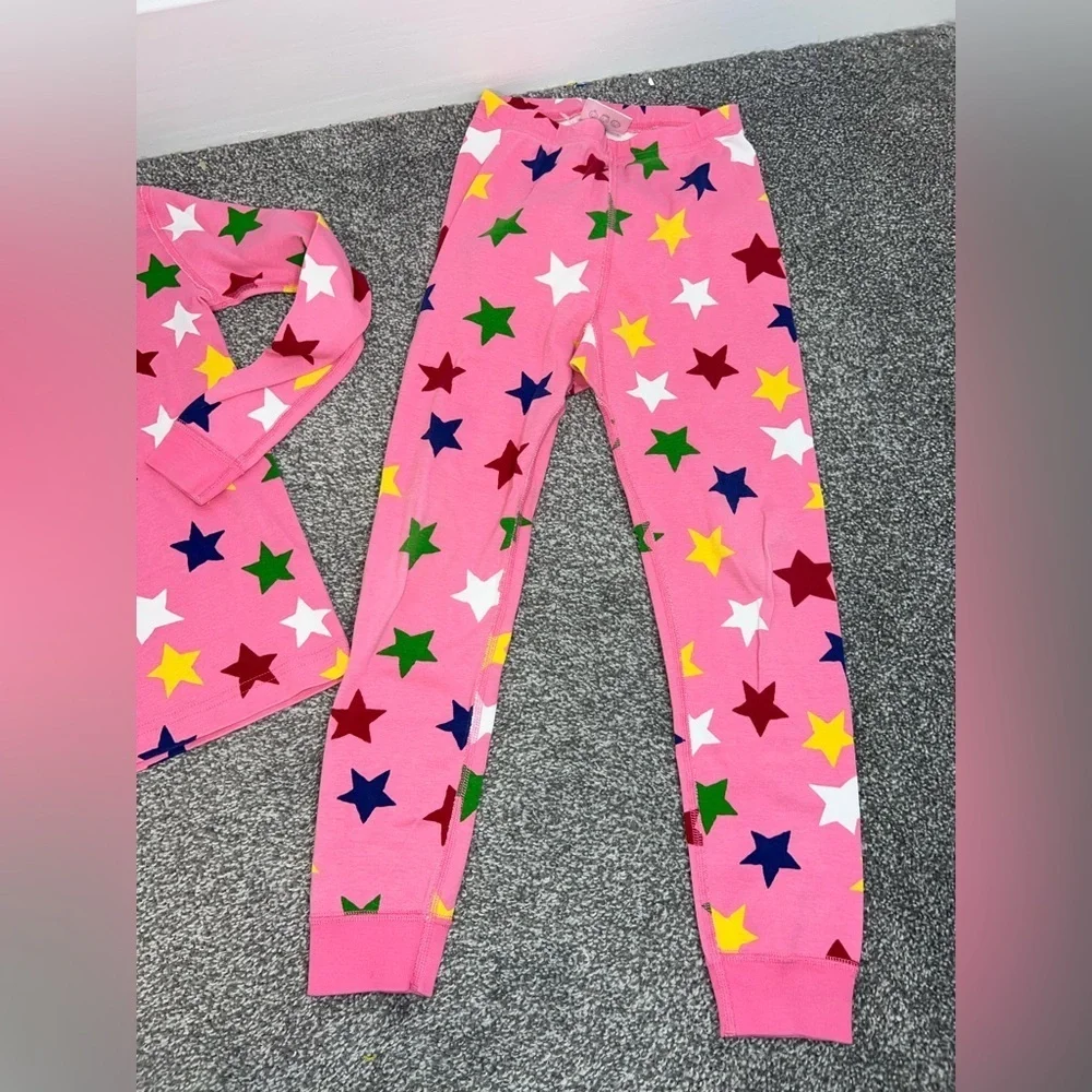 Hanna Andersson Colorful Star Kids Pajamas size 6-7 years